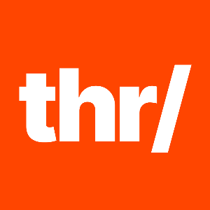 White 'thr/' logo on an orange background
